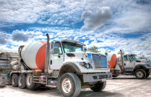 Concrete mixing trucks